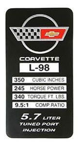 embossed aluminum data plate with premium branding