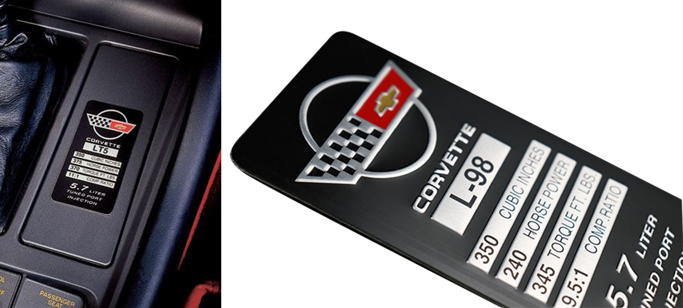 Corvette ID Plate