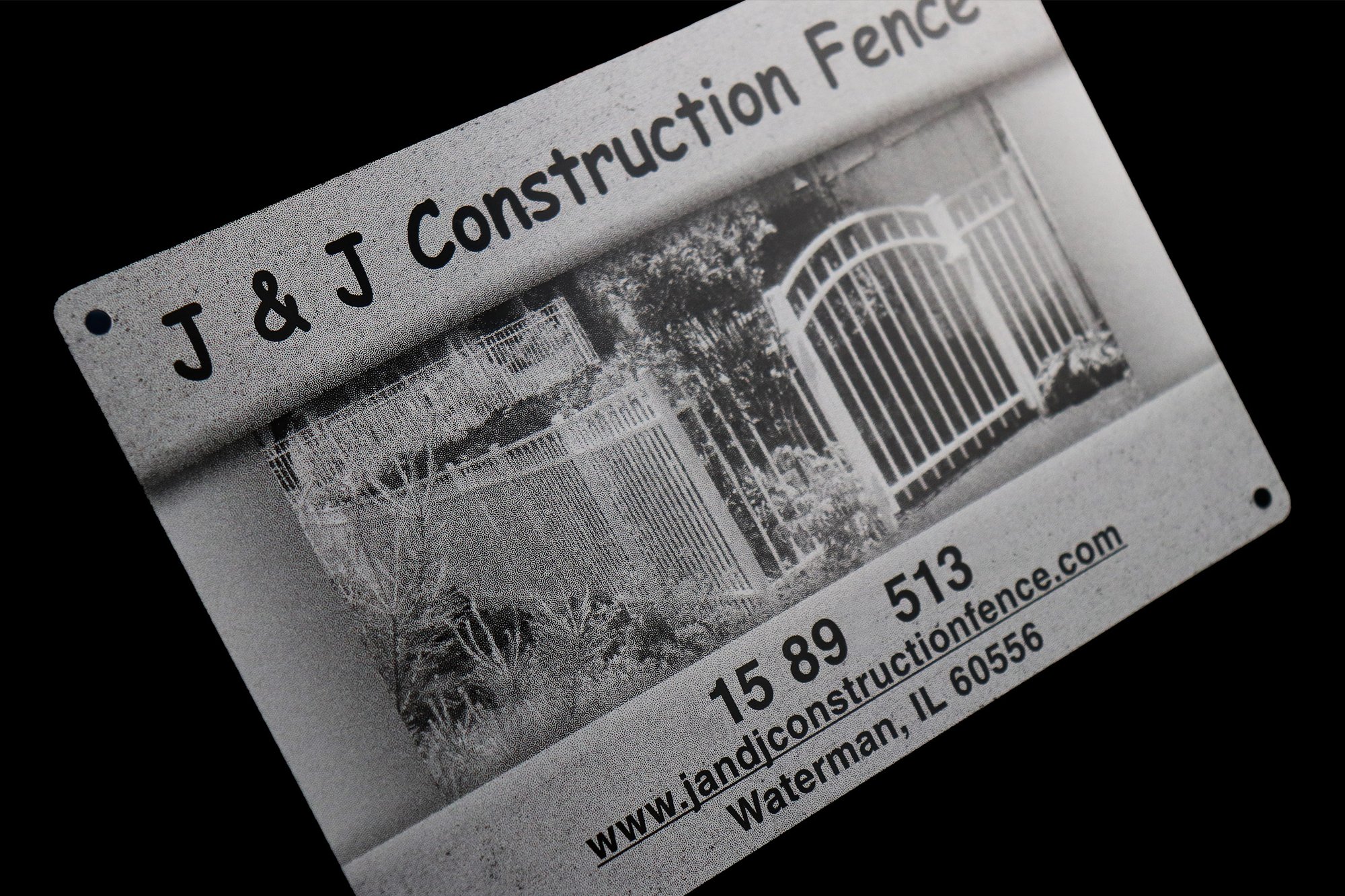 Fence Signage, Metal Fence Sign, McLoone Metal Graphics