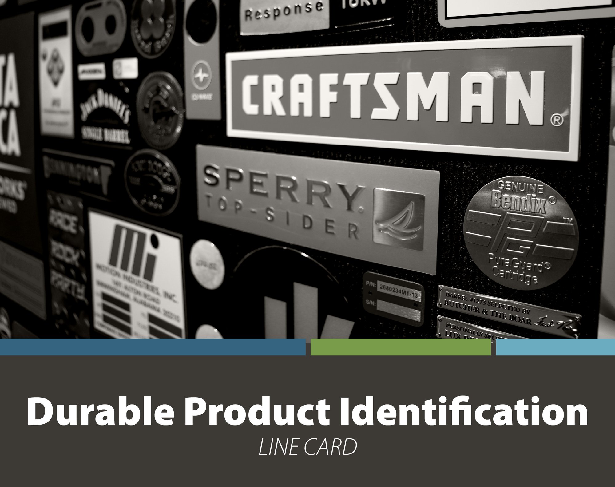 Durable Product Identification Line Card from McLoone Metal Graphics