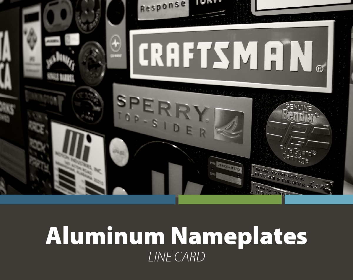 Aluminum Nameplate Line Card