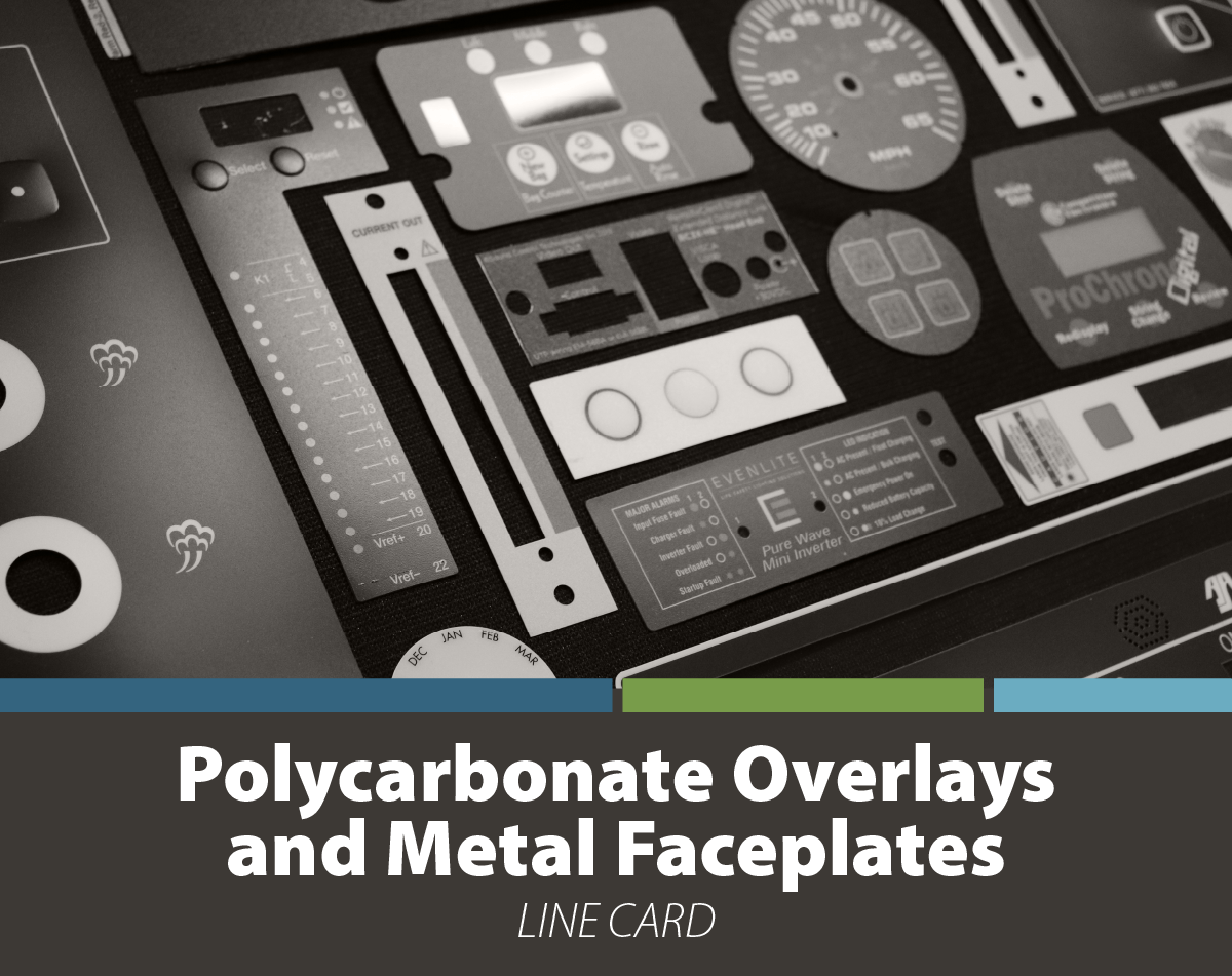 Polycarbonate Overlays and Metal Faceplates Line Card