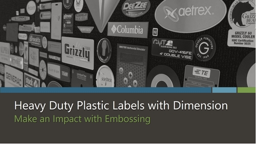 Heavy Duty Plastic Labels with Dimension eBook by McLoone