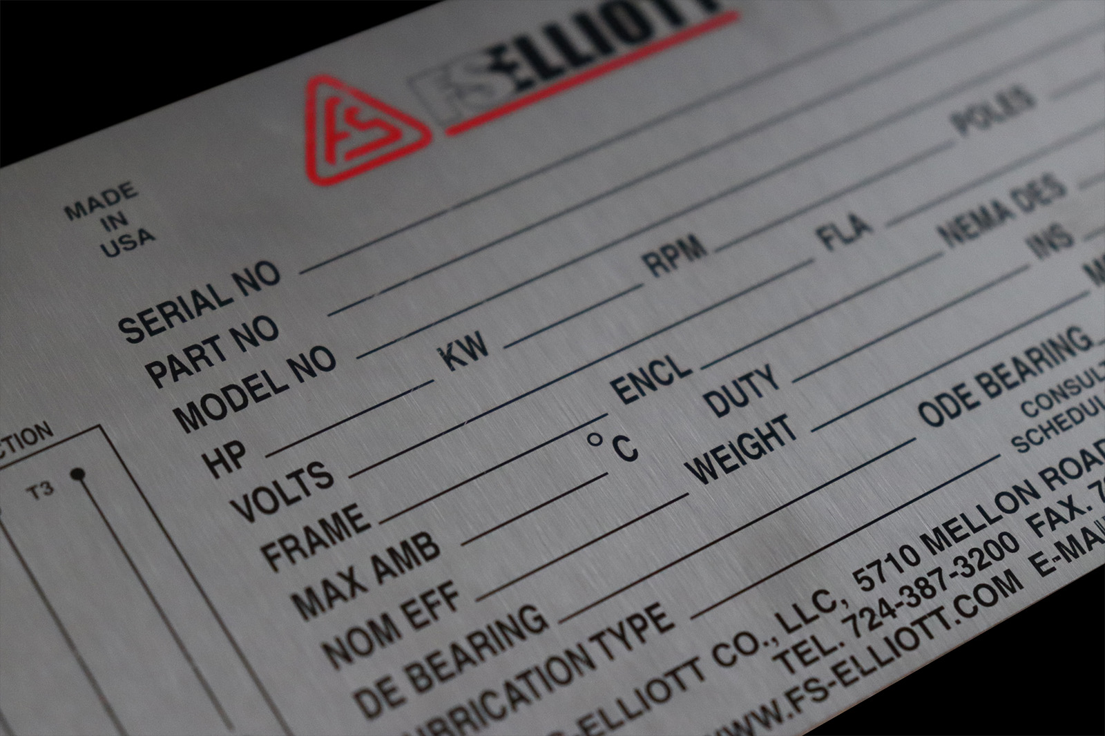 Stainless Steel Data Plate