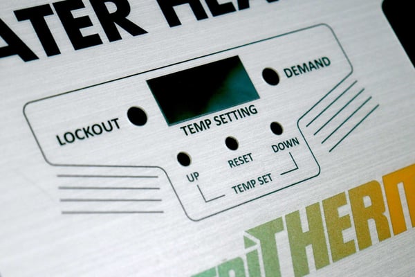 graphic overlay on brushed polyestser material