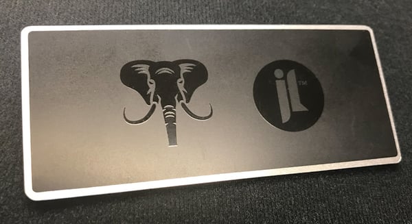 contrasting gloss on metal nameplates elevates the perceived value of the end product