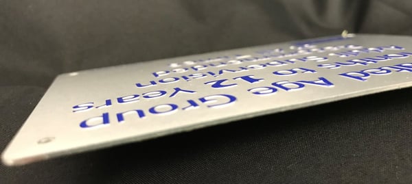 detailed look of embossed aluminum graphics