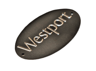 McLoone Metal Graphics, Patina Finishes, Embossed Metal Nameplate