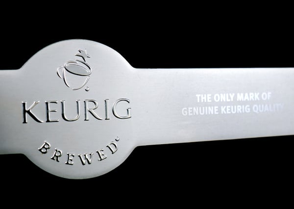 two-tone look elevates a brand with embossed aluminum nameplate