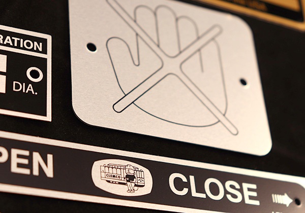 pierced holes in aluminum nameplates and tags