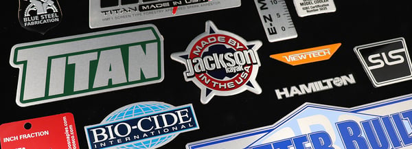 outdoor product branding with durable nameplates
