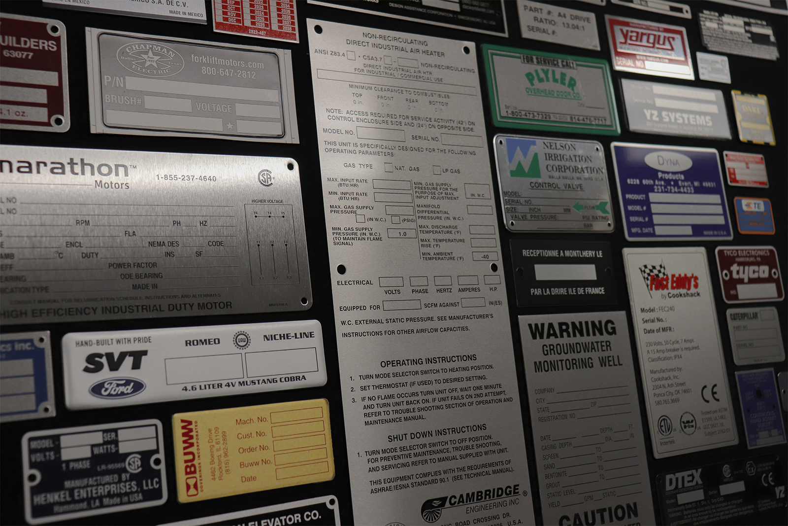 Improving Equipment Efficiency with Durable Nameplate & ID Tags